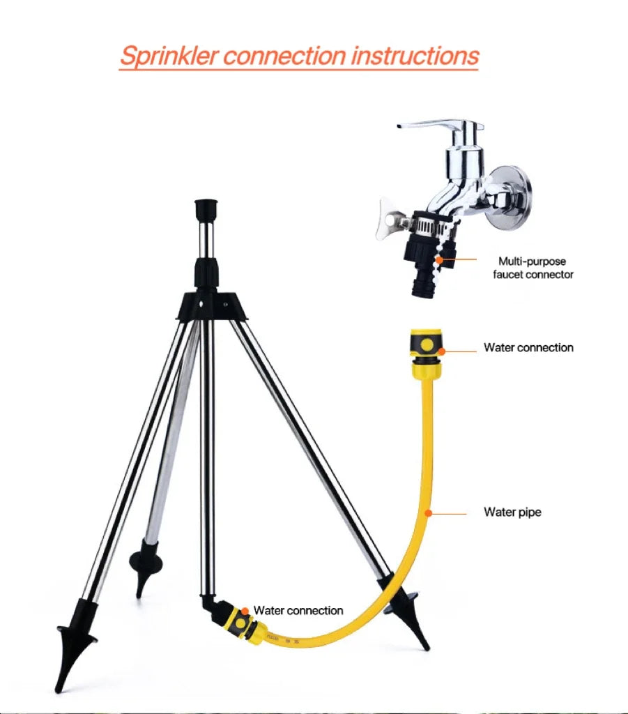 360-Degree Stainless Steel Tripod Set Irrigation