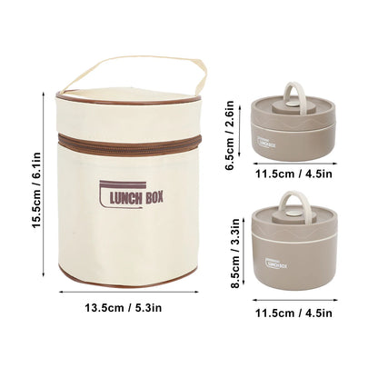 🟢 Portable Insulated Lunch Container Set