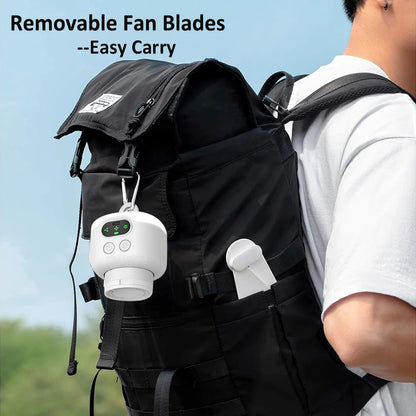 Portable USB Rechargeable Ceiling Fan with Remote Control Light