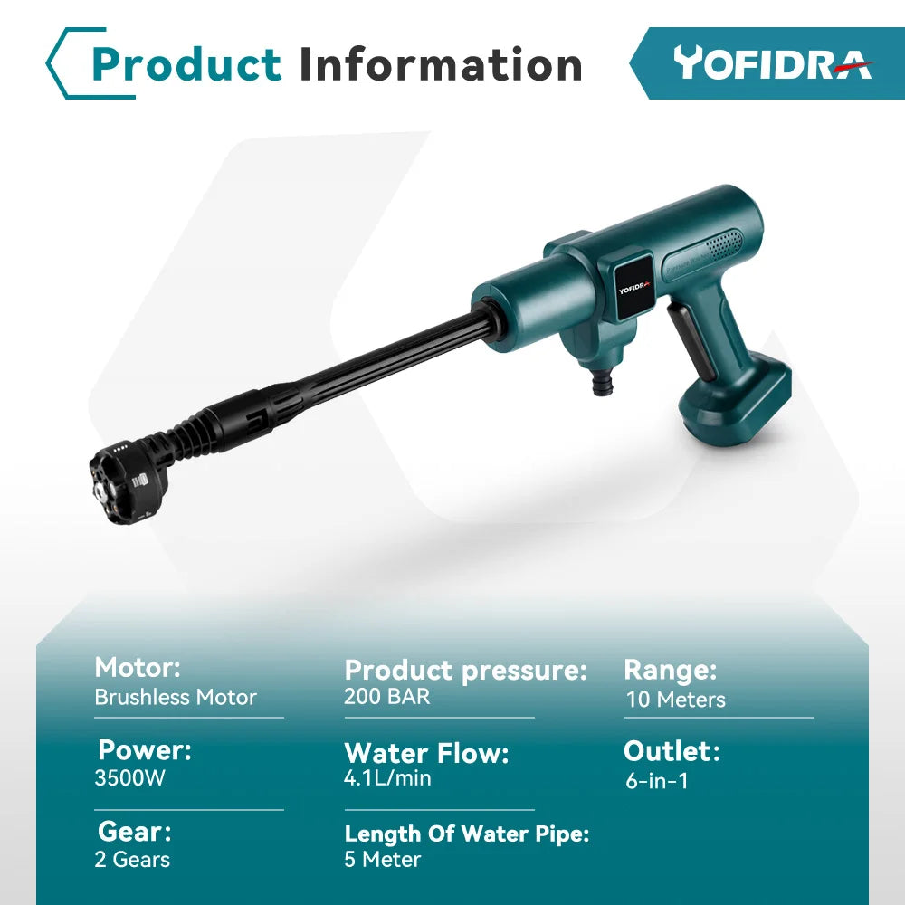 🟢 6 in 1 High Pressure Washer