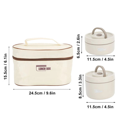 🟢 Portable Insulated Lunch Container Set