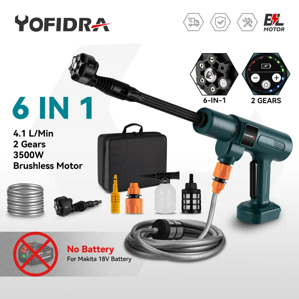 🟢 6 in 1 High Pressure Washer