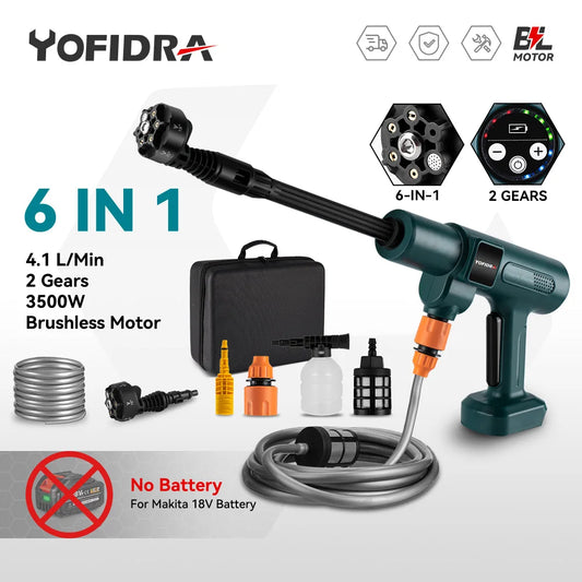 🟢 6 in 1 High Pressure Washer