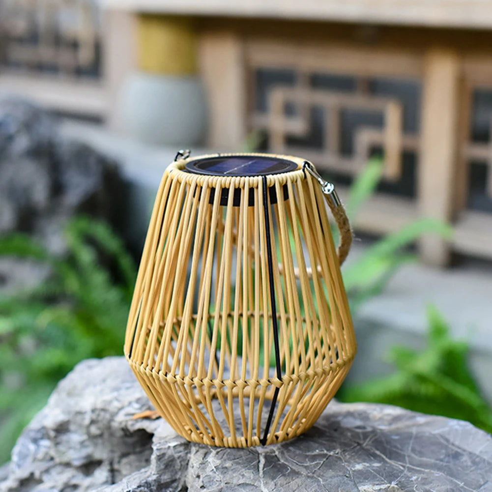 Rattan Solar Bamboo Lamp