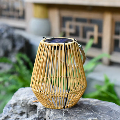 Rattan Solar Bamboo Lamp