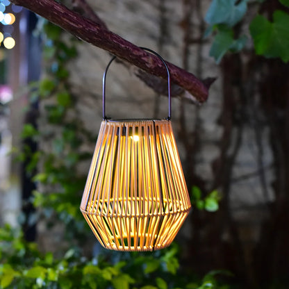 Rattan Solar Bamboo Lamp